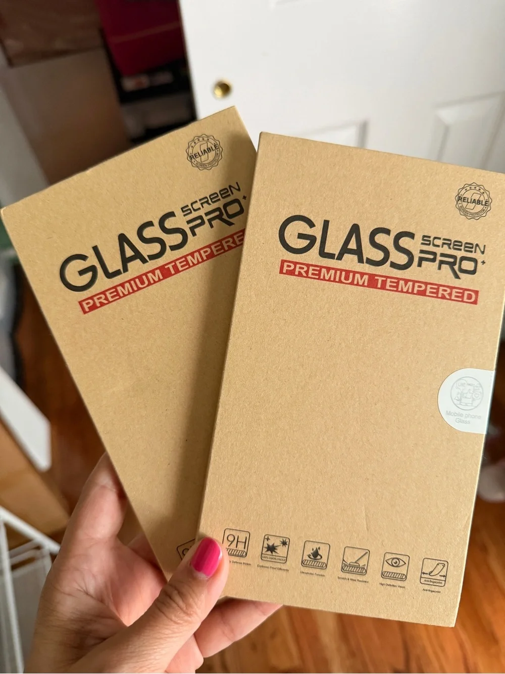 4 pieces total-Premium Tempered Glass Screen Protector - iPhone 13